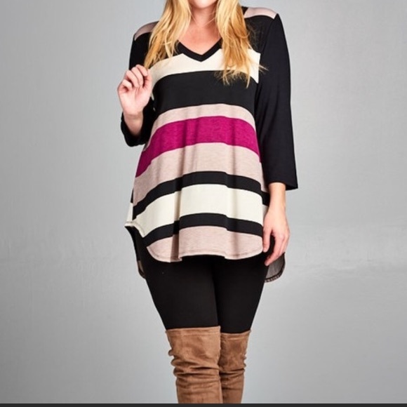 Emerald Tops - NWT Striped Tunic